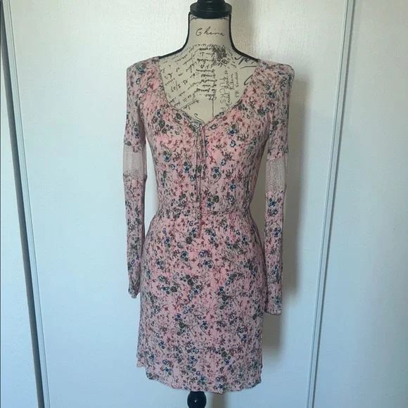 Pink Floral Vera Wang Dress - Picture 1 of 5